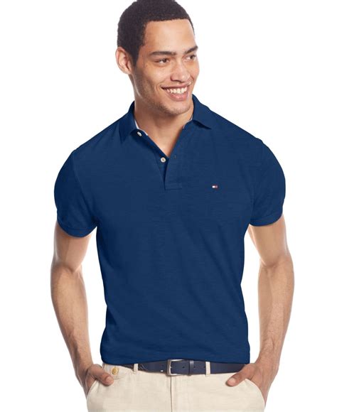 tommy hilfiger custom fit polo|tommy hilfiger classic polo shirts.